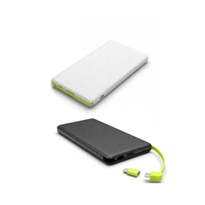 Carregador Portátil 10000 Mah 951 Power Bank branco  e preto